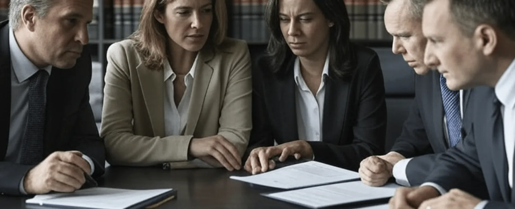Mujer con gafas sosteniendo un documento titulado 'SOCIAL SECURITY' mientras está sentada en una mesa.