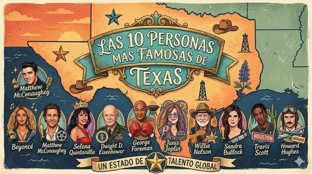 10 figuras más influyentes y famosas nacidas o criadas en Texas