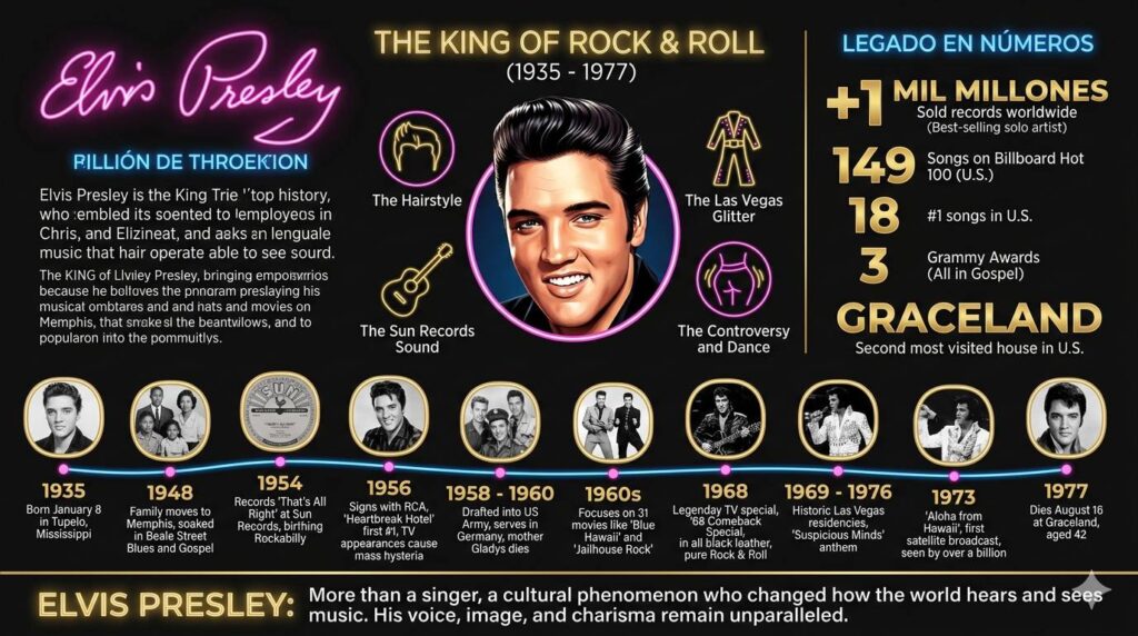 Texas fue el estado donde Elvis Presley se graduó como el "Rey del Rock & Roll"